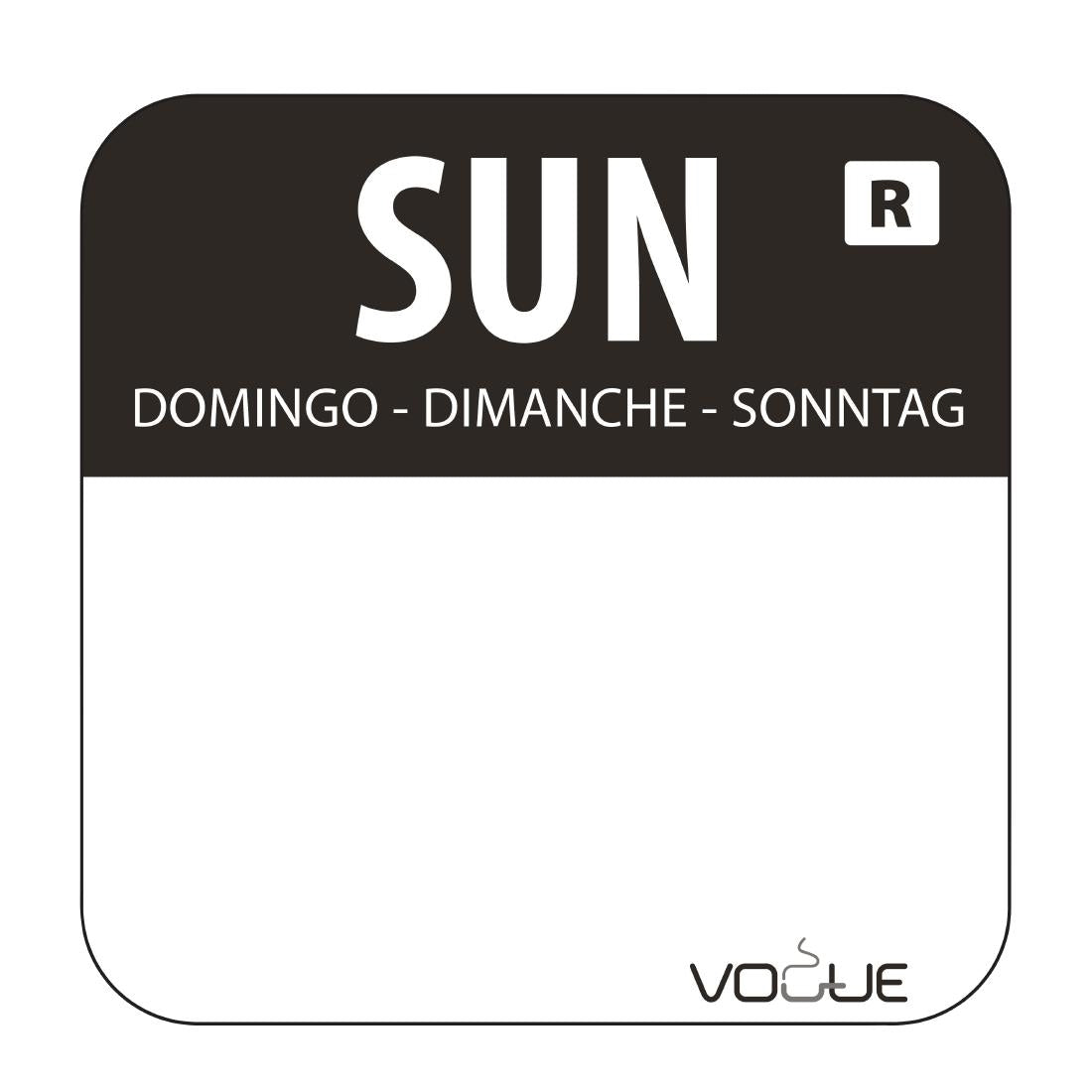 Etiquettes jours de la semaine et distributeur Vogue — S154