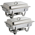 OFFRE SPÉCIALE Lot de 2 chafing dish Milan GN 1/1 + 72 capsules de gel combustible Olympia — S601