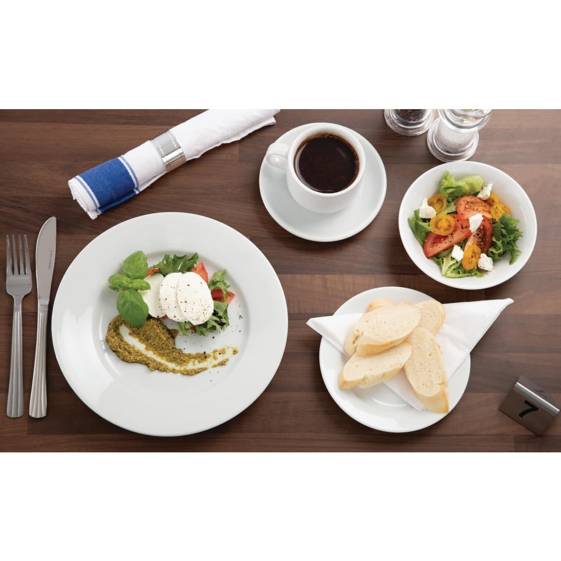 OFFRE SPÉCIALE lot de 24 ensembles composés de 5 pièces Athena Hotelware — S610