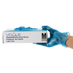 Gants bleus en vinyle, taille M (lot de 500 gants) — S619-M