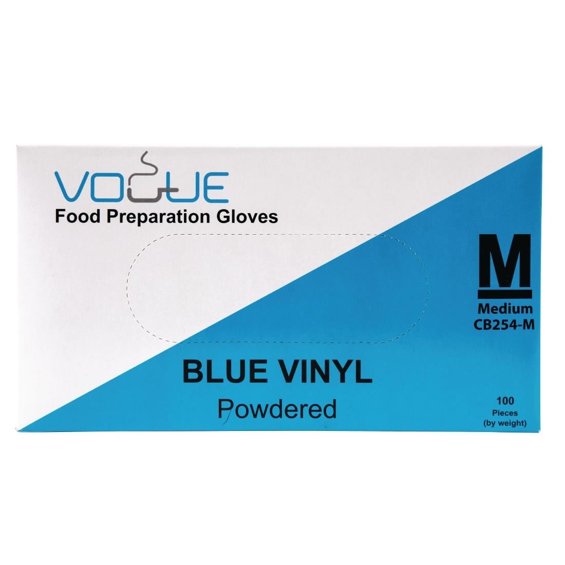 Gants bleus en vinyle, taille M (lot de 500 gants) — S619-M