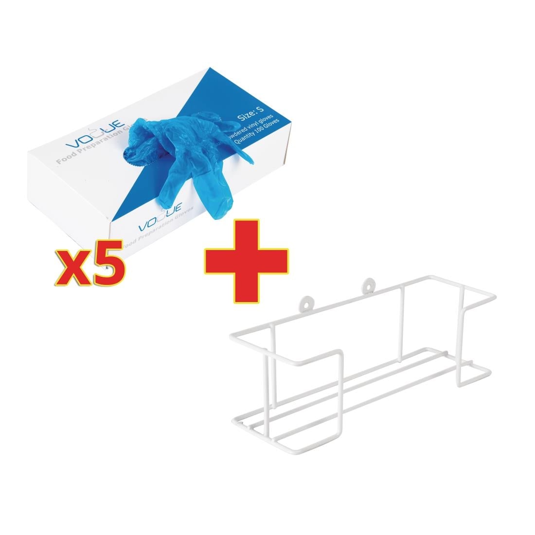 Gants bleus en vinyle, taille M (lot de 500 gants) — S619-M