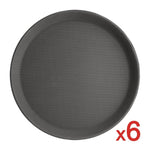 Offre spéciale : Lot de 6 plateaux ronds antidérapants en polypropylène Olympia Kristallon — S658