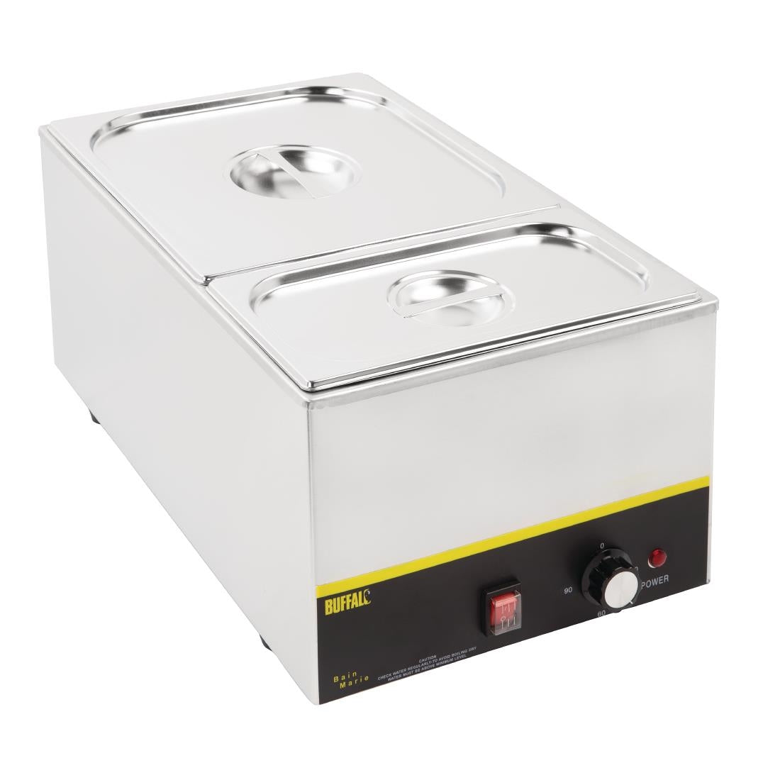 Ensemble de bacs GN 1/3 et 2/3 inox avec couvercles Vogue — SA240