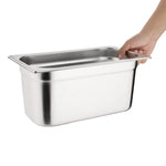 Ensemble inox 3 GN 1/3 avec couvercles Vogue — SA242