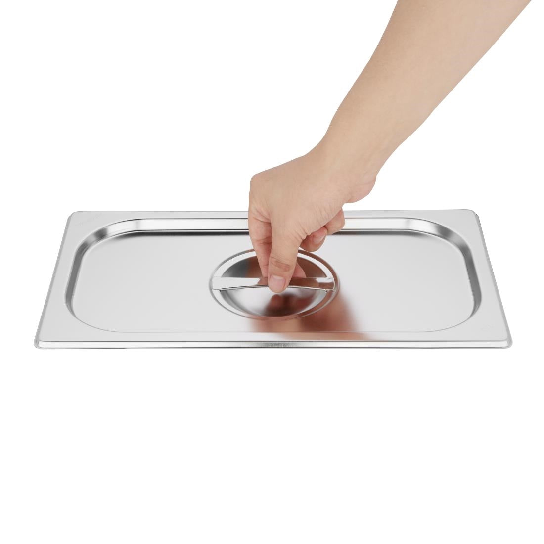 Ensemble inox 3 GN 1/3 avec couvercles Vogue — SA242