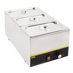Ensemble inox 3 GN 1/3 avec couvercles Vogue — SA242