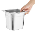 Ensemble inox 6 GN 1/6 avec couvercles Vogue (2 entretoises 325 x 25mm) — SA243