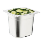 Ensemble inox 6 GN 1/6 avec couvercles Vogue (2 entretoises 325 x 25mm) — SA243