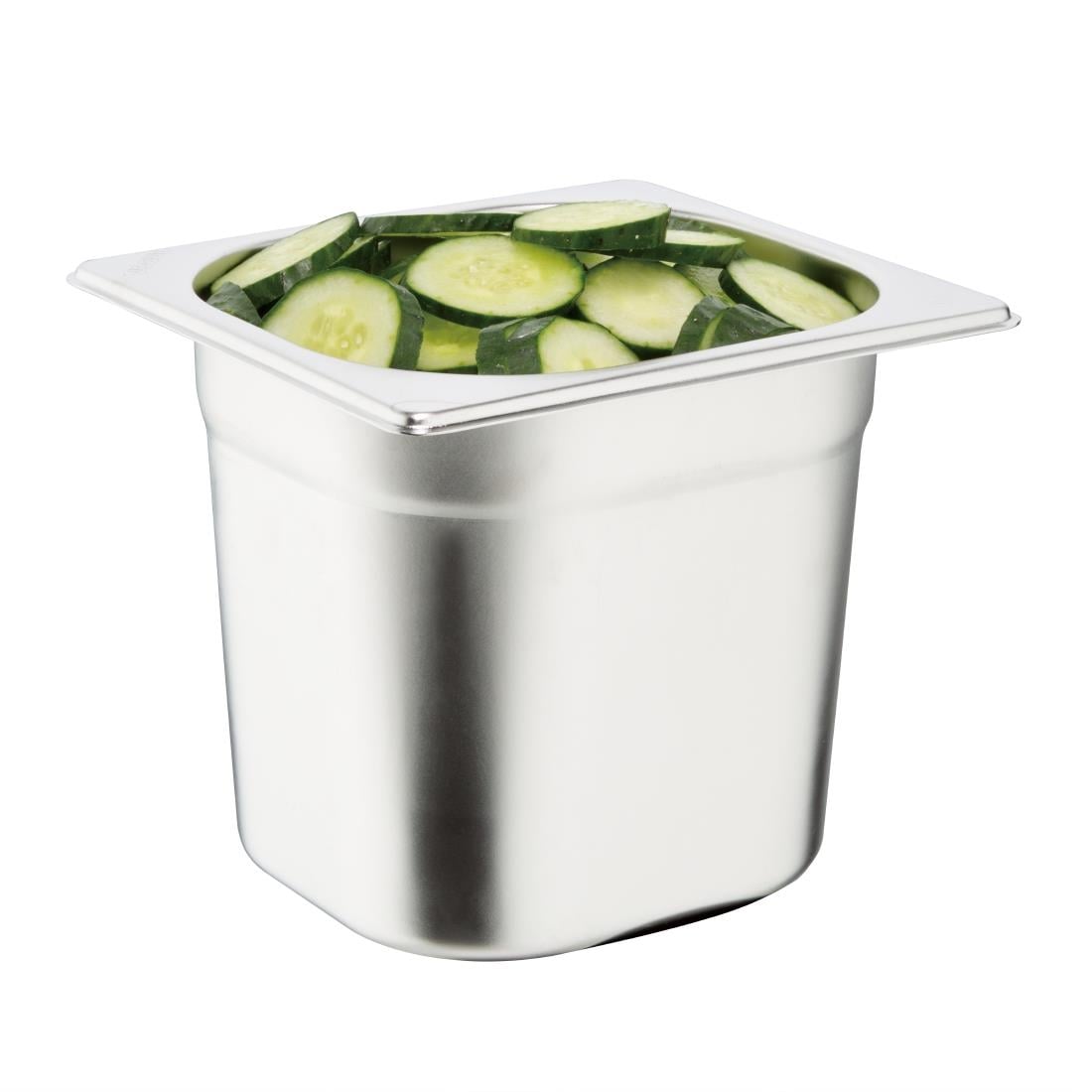 Ensemble inox 6 GN 1/6 avec couvercles Vogue (2 entretoises 325 x 25mm) — SA243