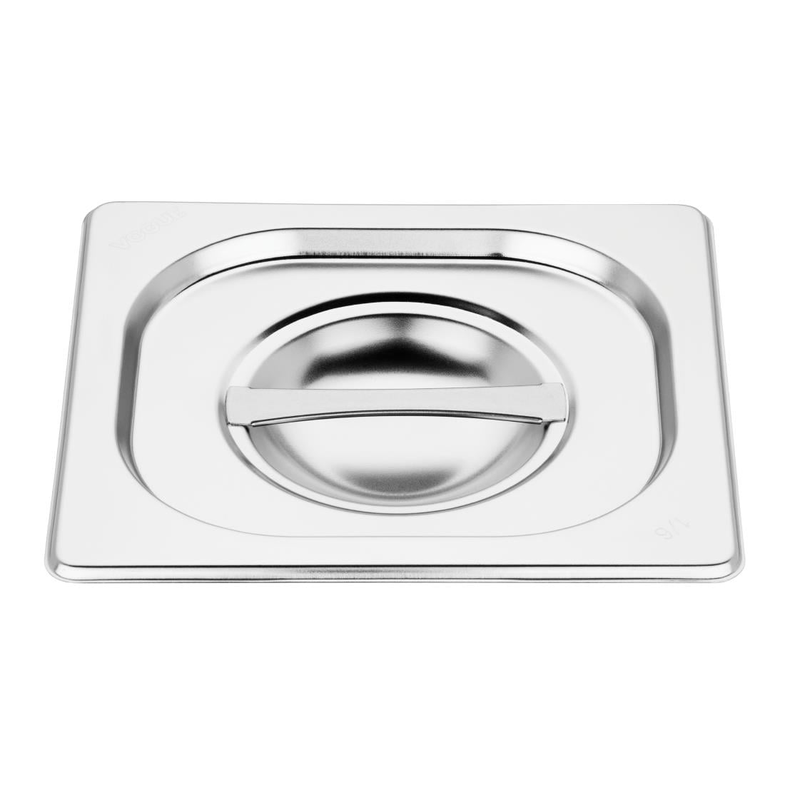 Ensemble inox 6 GN 1/6 avec couvercles Vogue (2 entretoises 325 x 25mm) — SA243