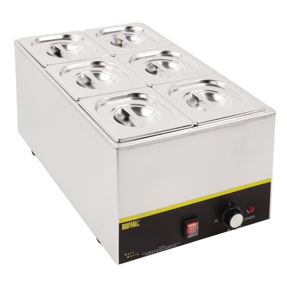 Ensemble inox 6 GN 1/6 avec couvercles Vogue (2 entretoises 325 x 25mm) — SA243