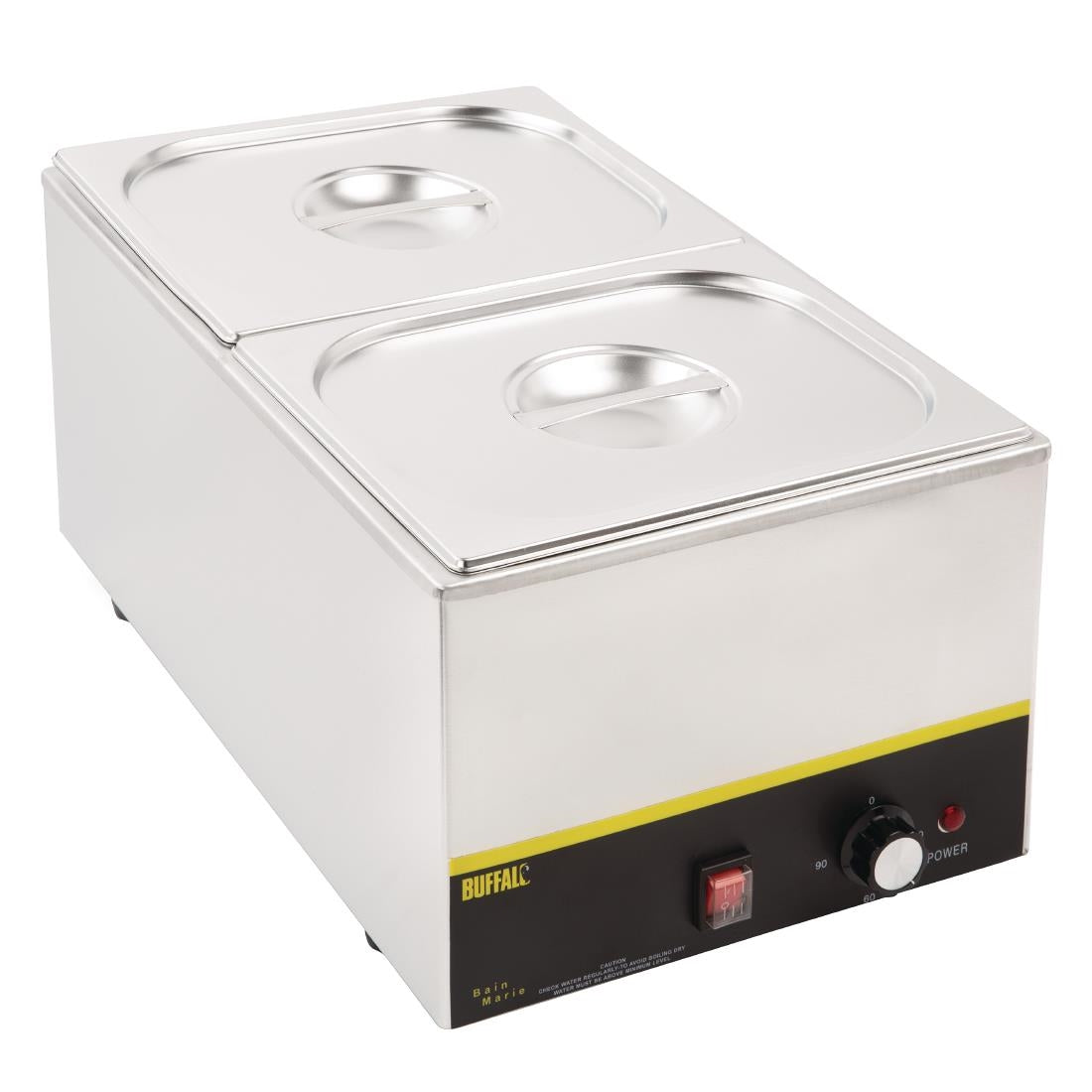 Ensemble de bacs GN 2 x 1/2 en inox avec couvercles Vogue — SA245