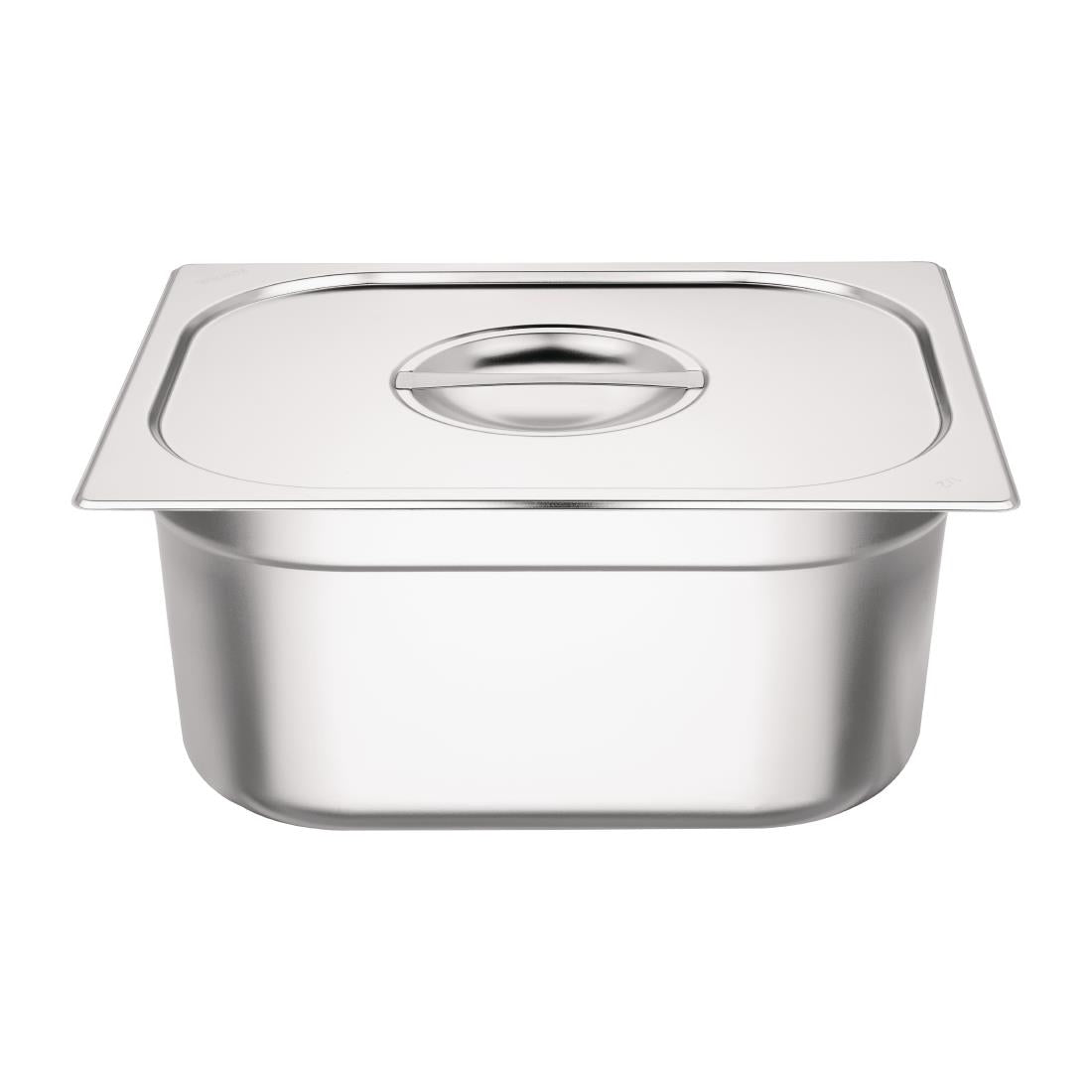 Ensemble de bacs GN 2 x 1/2 en inox avec couvercles Vogue — SA245