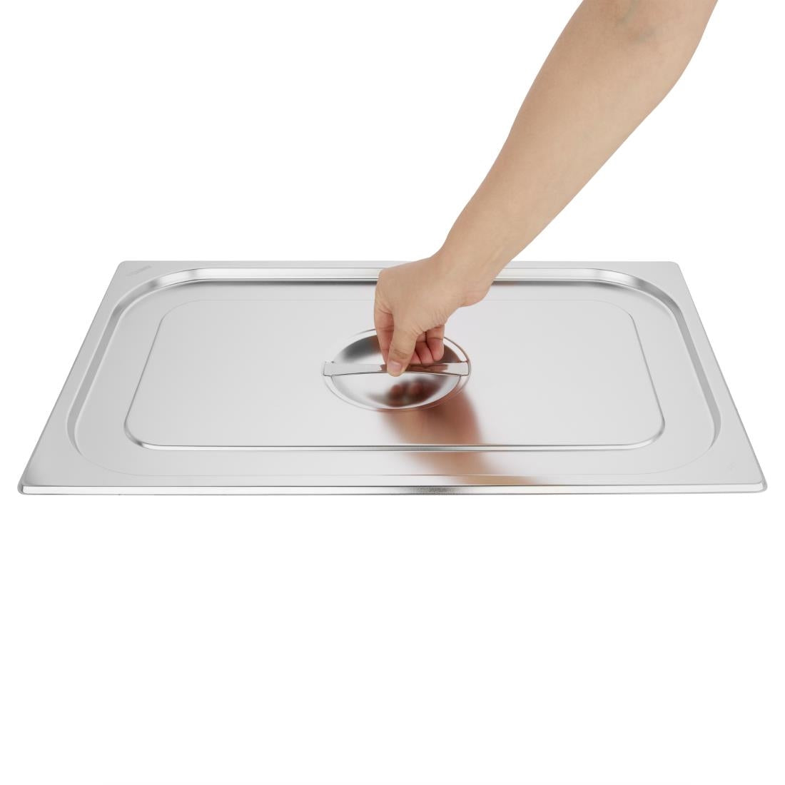 Bac GN 1/1 en inox avec couvercle Vogue — SA248