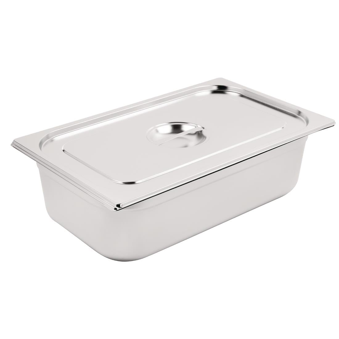 Bac GN 1/1 en inox avec couvercle Vogue — SA248
