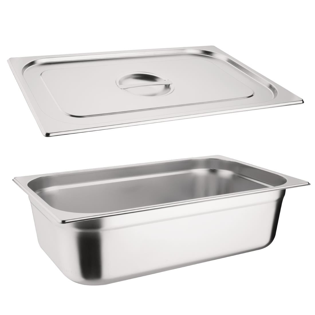 Bac GN 1/1 en inox avec couvercle Vogue — SA248