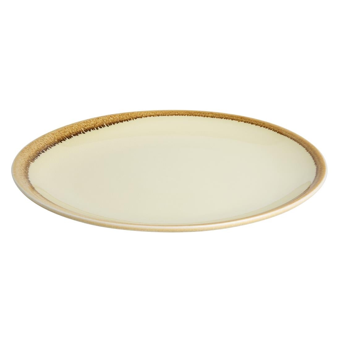Assiettes plates rondes Kiln Olympia sable 230mm (lot de 6) — SA284