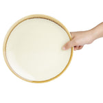 Assiettes plates rondes Kiln Olympia sable 230mm (lot de 6) — SA284