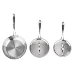 Batterie de cuisine en cuivre triple parois 3 pièces Vogue Cook Like A Pro — SA655