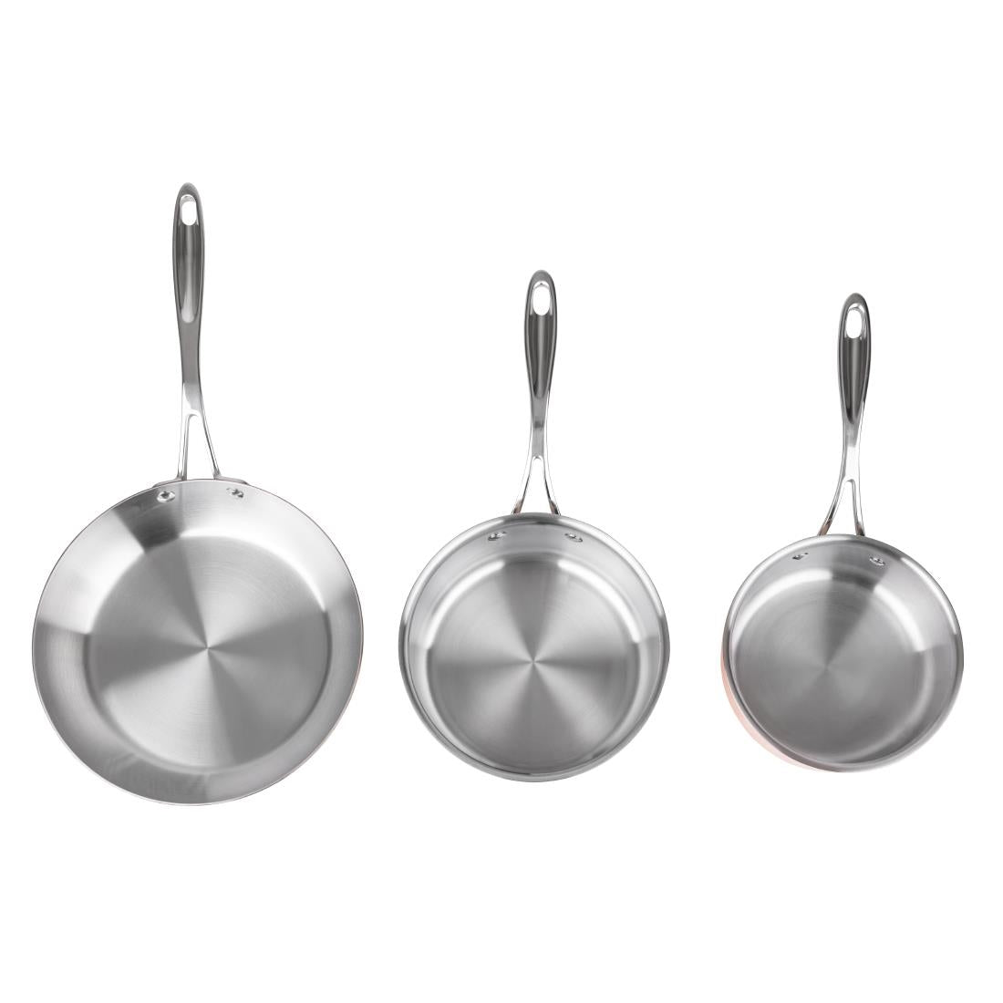 Batterie de cuisine en cuivre triple parois 3 pièces Vogue Cook Like A Pro — SA655