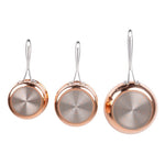 Batterie de cuisine en cuivre triple parois 3 pièces Vogue Cook Like A Pro — SA655