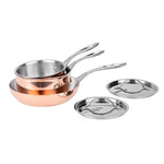 Batterie de cuisine en cuivre triple parois 3 pièces Vogue Cook Like A Pro — SA655
