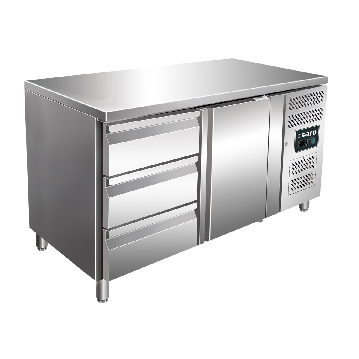SARO Gekoelde werkbank met 1 deur en 1x set van 3 lades, KYLJA 2130 TN - 323-10702