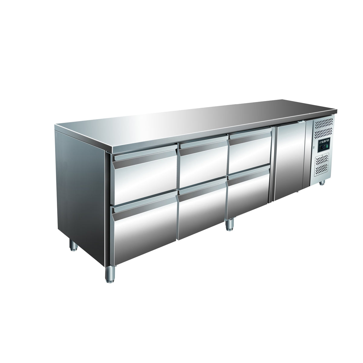 SARO Gekoelde werkbank met 1 deur en 3x set van 2 lades, KYLJA 4160 TN - 323-10726