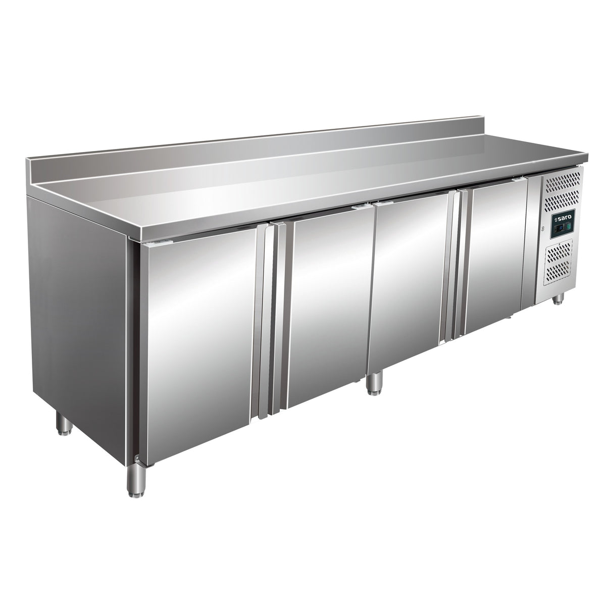 Table réfrigérée SARO à 4 portes et rebord, KYLIA 4200 TN - 323-1172