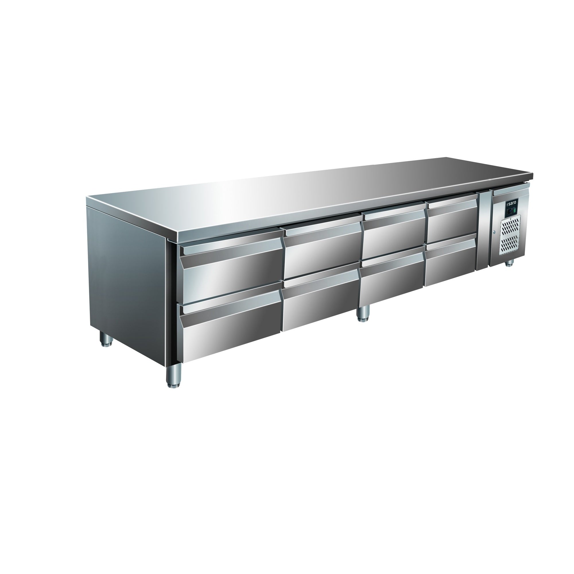 Table réfrigérée encastrable SARO avec 4 x 2 tiroirs, UGN 4180 TN - 323-3127