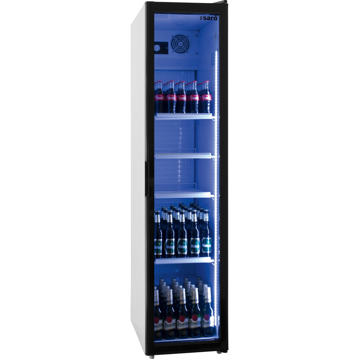SARO Koelkast met glasdeur - smal SK 301 - 323-3150