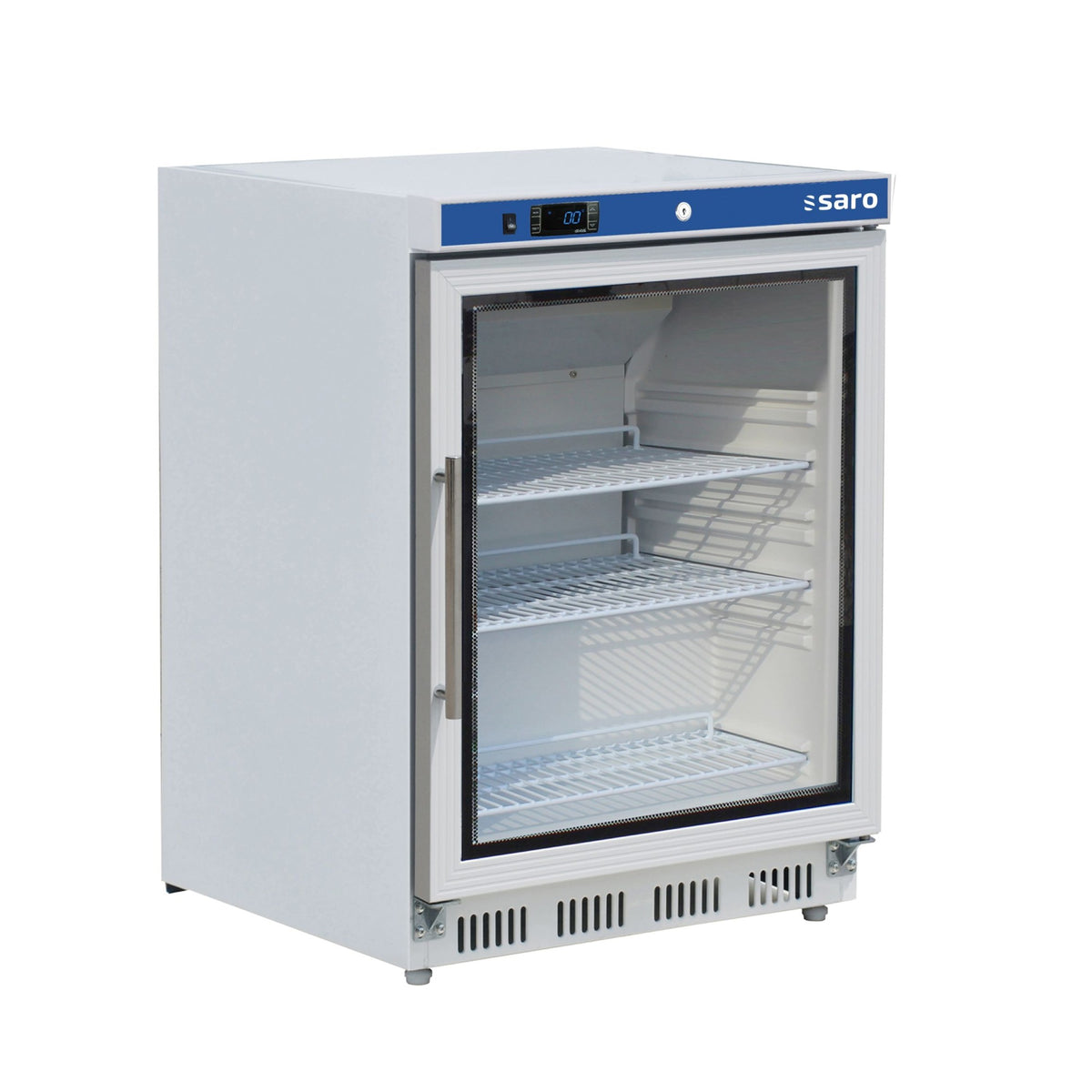 Réfrigérateur de stockage SARO avec porte vitrée - blanc, HK 200 GD V2 - 323-4030