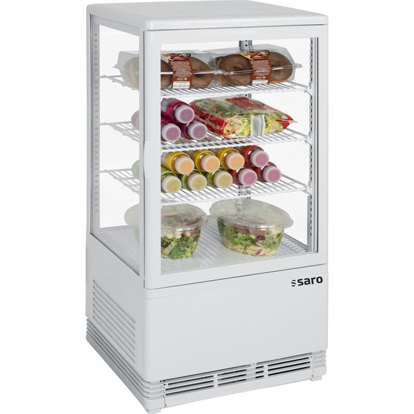 Mini-vitrine réfrigérée à circulation d'air SARO 68 litres, SC 70 blanc - 330-10001