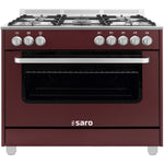 Cuisinière multifonction SARO gaz/électrique TS95C61LVI bordeaux - 331-10555
