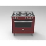 Cuisinière multifonction SARO gaz/électrique TS95C61LVI bordeaux - 331-10555