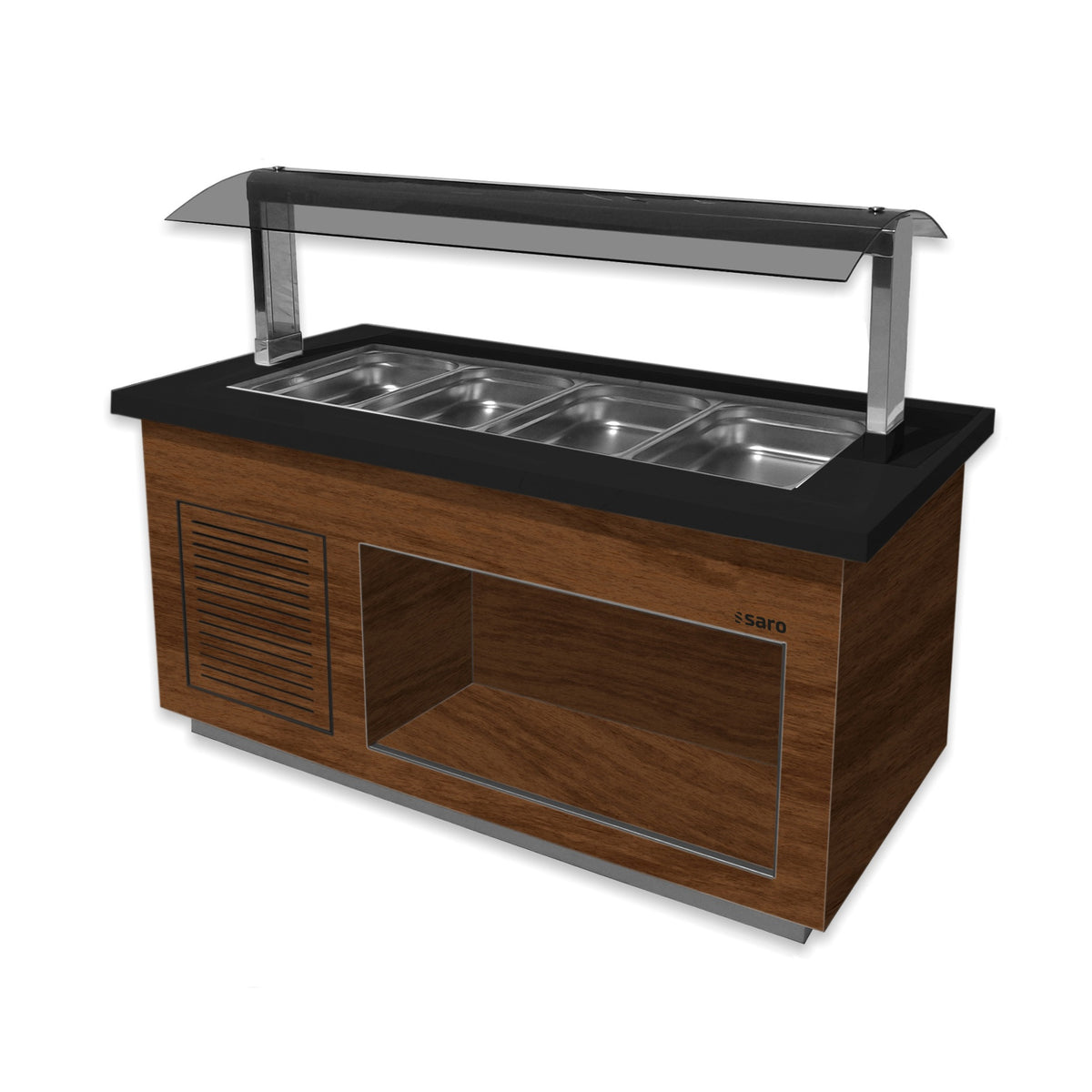Buffet chaud SARO PREMIUM LINE SB-H170 en noyer - 366-2305
