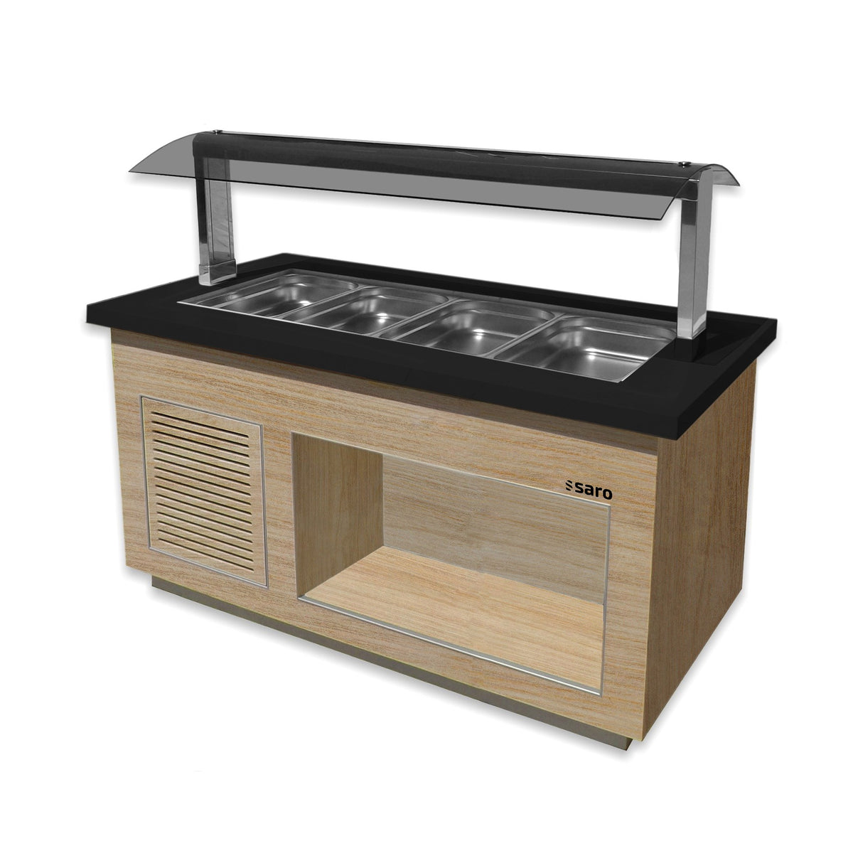 Bar à salades SARO pour 4 bacs GN 1/1, PREMIUM LINE SB-K170 OAK - 366-2705