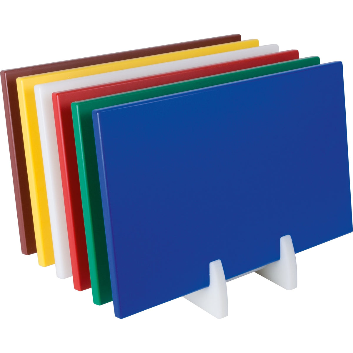 Planche à découper SARO en polyéthylène, pieds antidérapants, bleue - 387-1020
