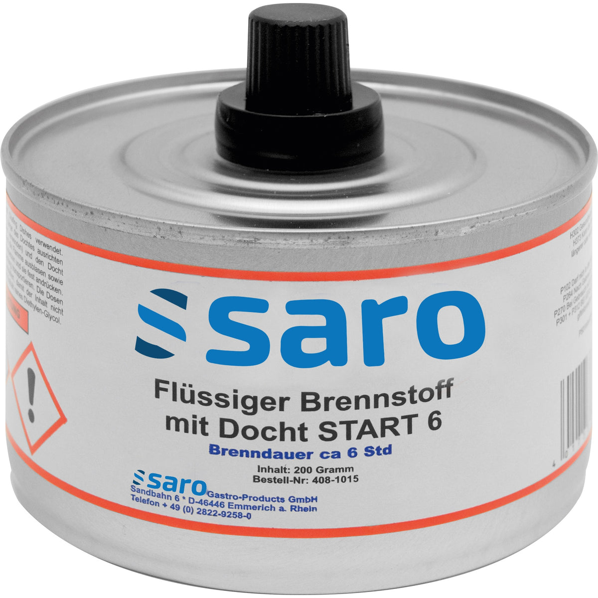 Combustible liquide SARO avec mèche, lot de 24 boîtes START 6 - 408-1015