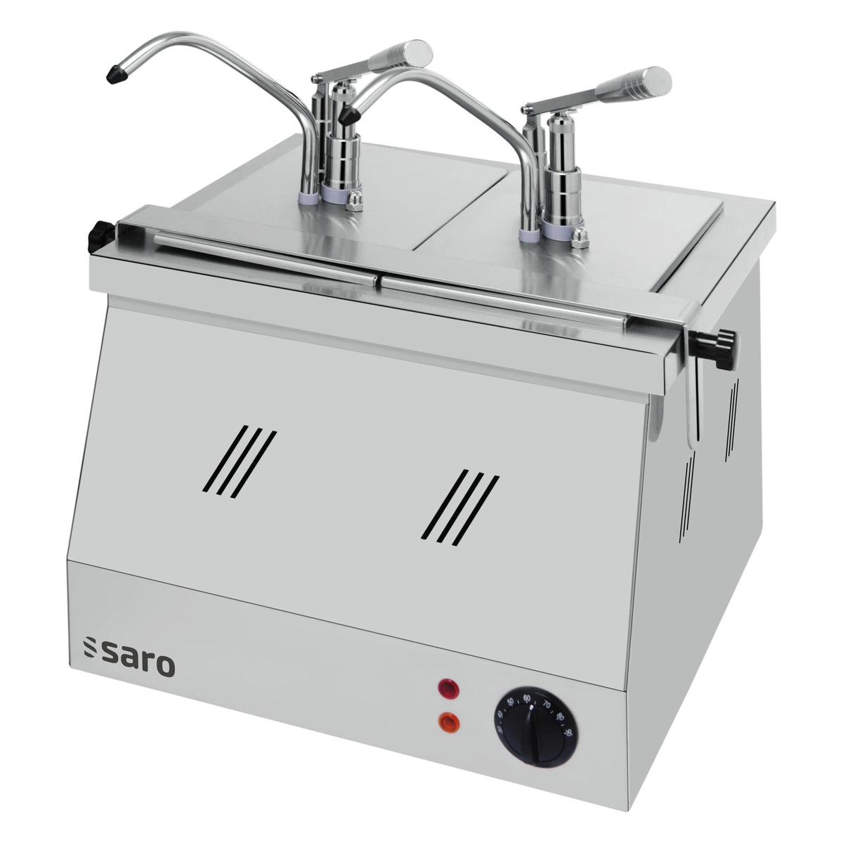 Bain-marie SARO 2X1/4 GN 200 avec distributeur BM-0214 - 421-2500