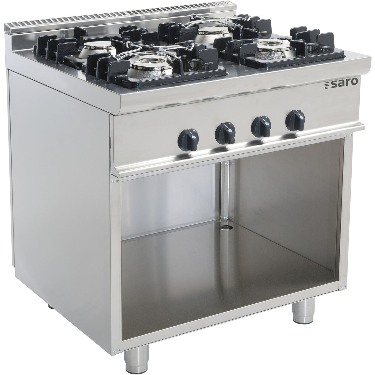 Cuisinière à gaz SARO avec soubassement ouvert E7/KUPG4BA - 423-1020