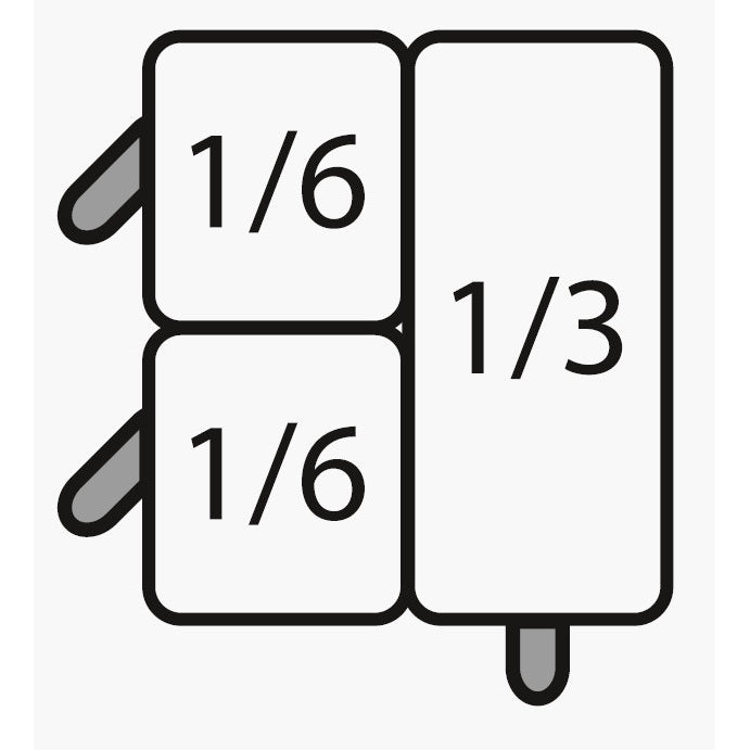 SARO E7/CPCEXB Lot de paniers à pâtes : 2 x 1/6 GN + 1 x 1/3 GN - 423-4005