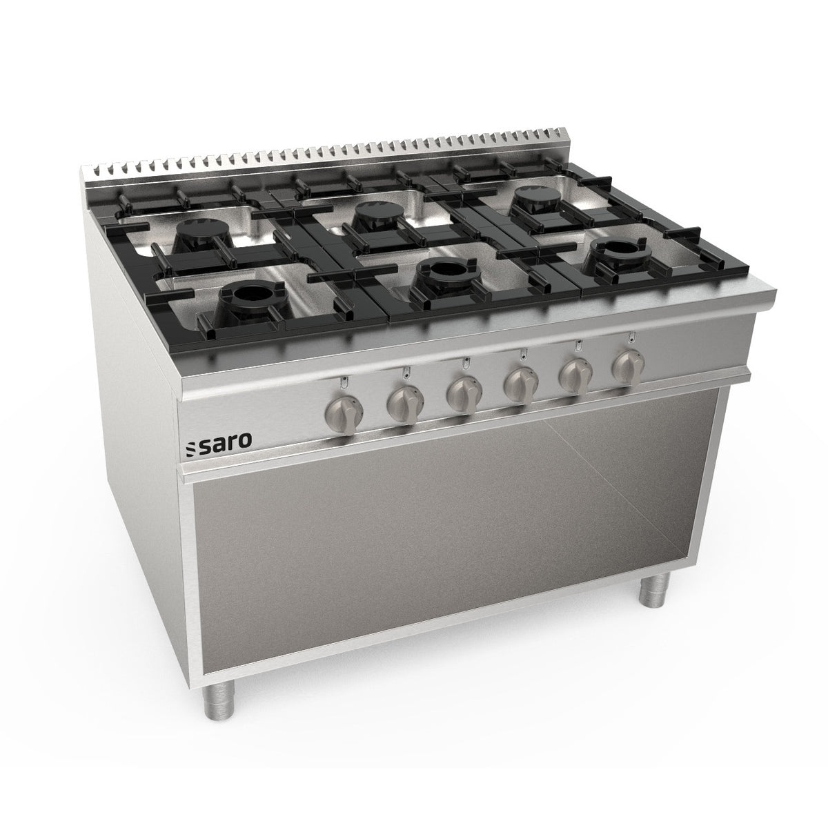 Cuisinière à gaz SARO à encastrer, 6 brûleurs LQ / CUG6BA - 423-8010