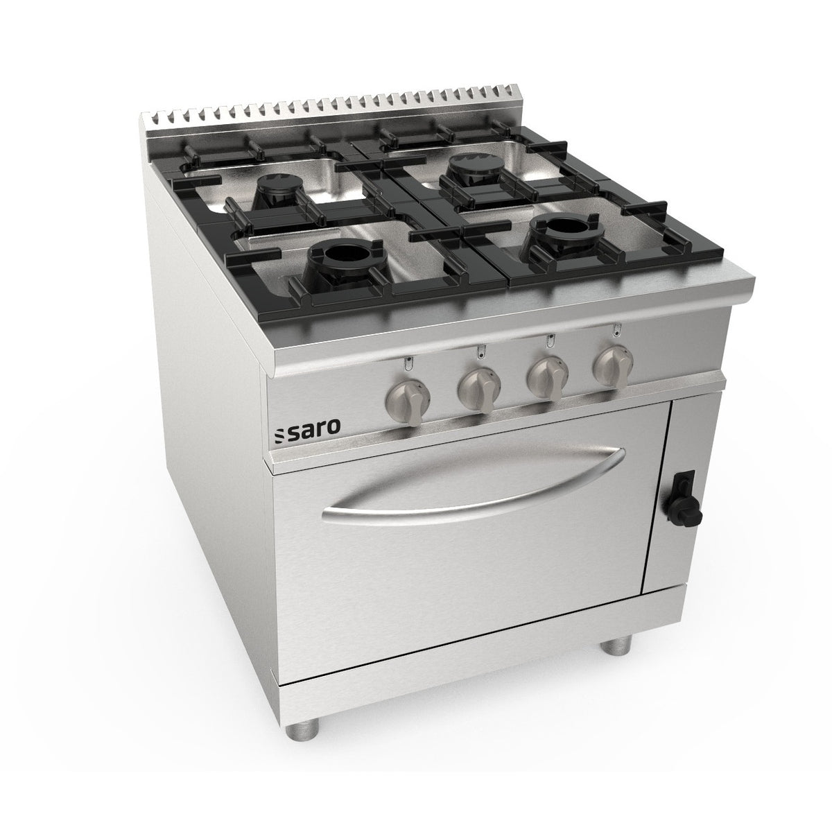 Cuisinière à gaz SARO + four à gaz, 4 brûleurs LQ / CUG4NG - 423-8015