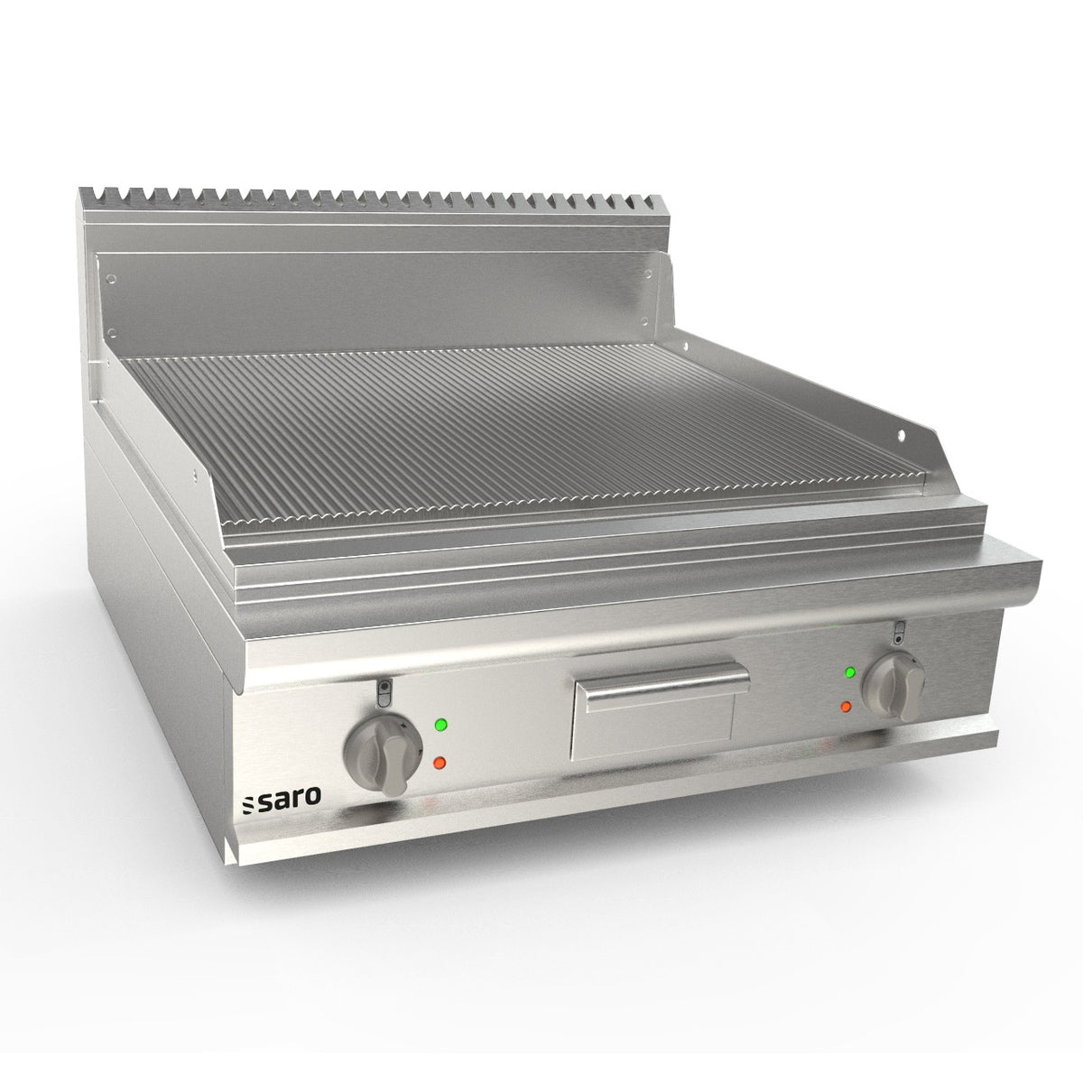 Plaque de cuisson électrique SARO, largeur 800 mm, de table, rainurée LQ / FTE4BBR - 423-8715
