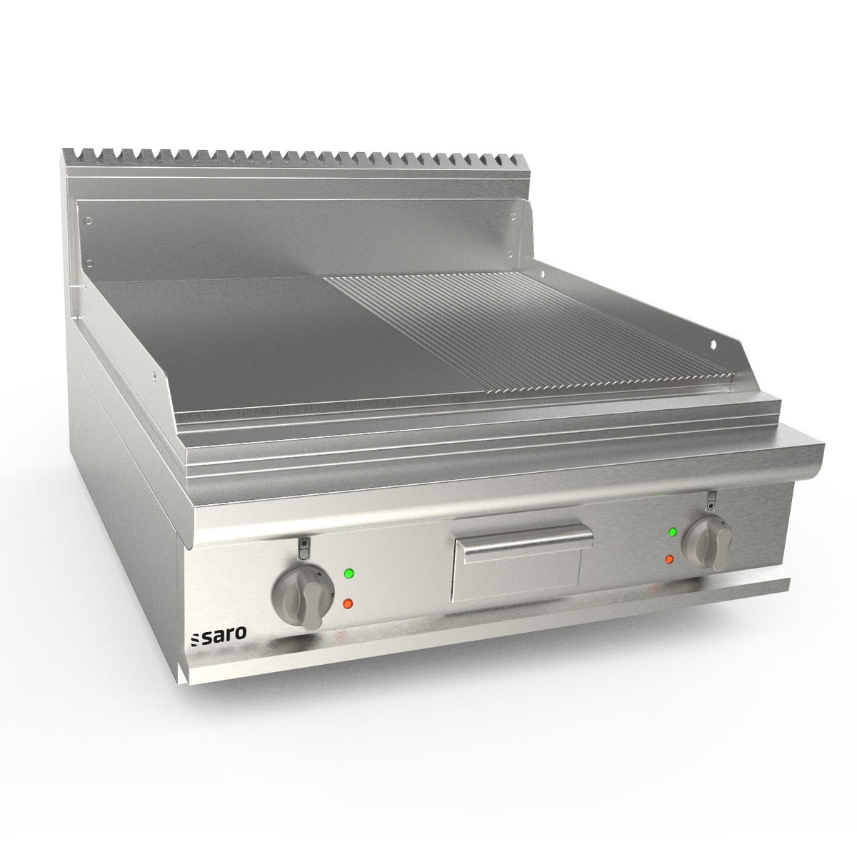 Plaque de cuisson électrique SARO, 800 mm de large, de table 1/2+1/2 LQ / FTE4BBM - 423-8720