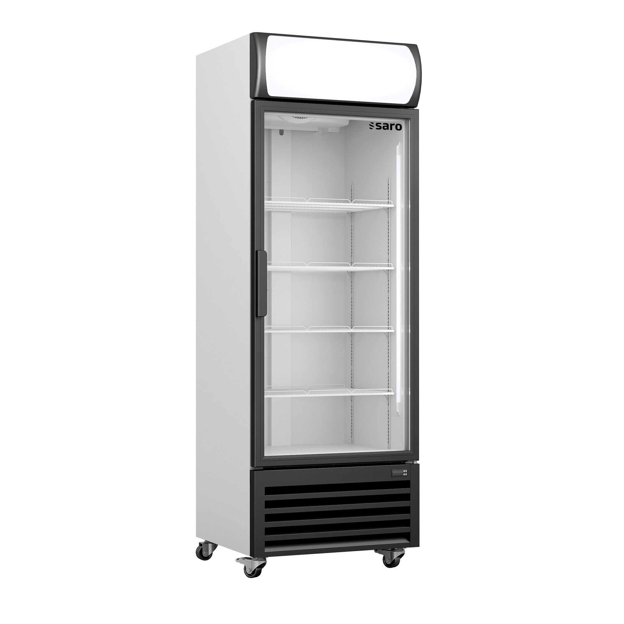 Réfrigérateur SARO avec porte vitrée + panneau publicitaire, GTK 370 - 453-1004