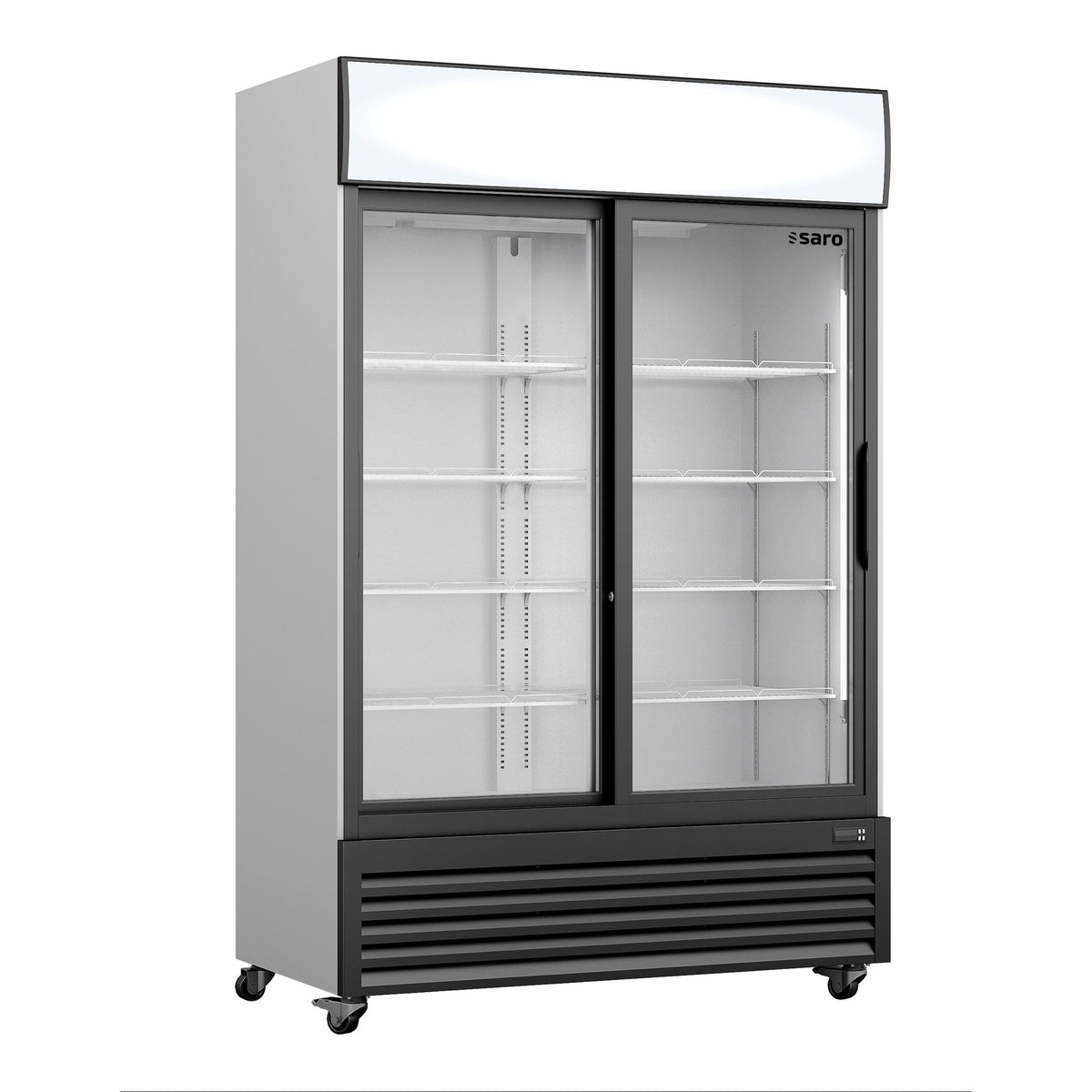 Réfrigérateur SARO avec portes coulissantes en verre + panneau publicitaire, GTK 700 SD - 453-10075
