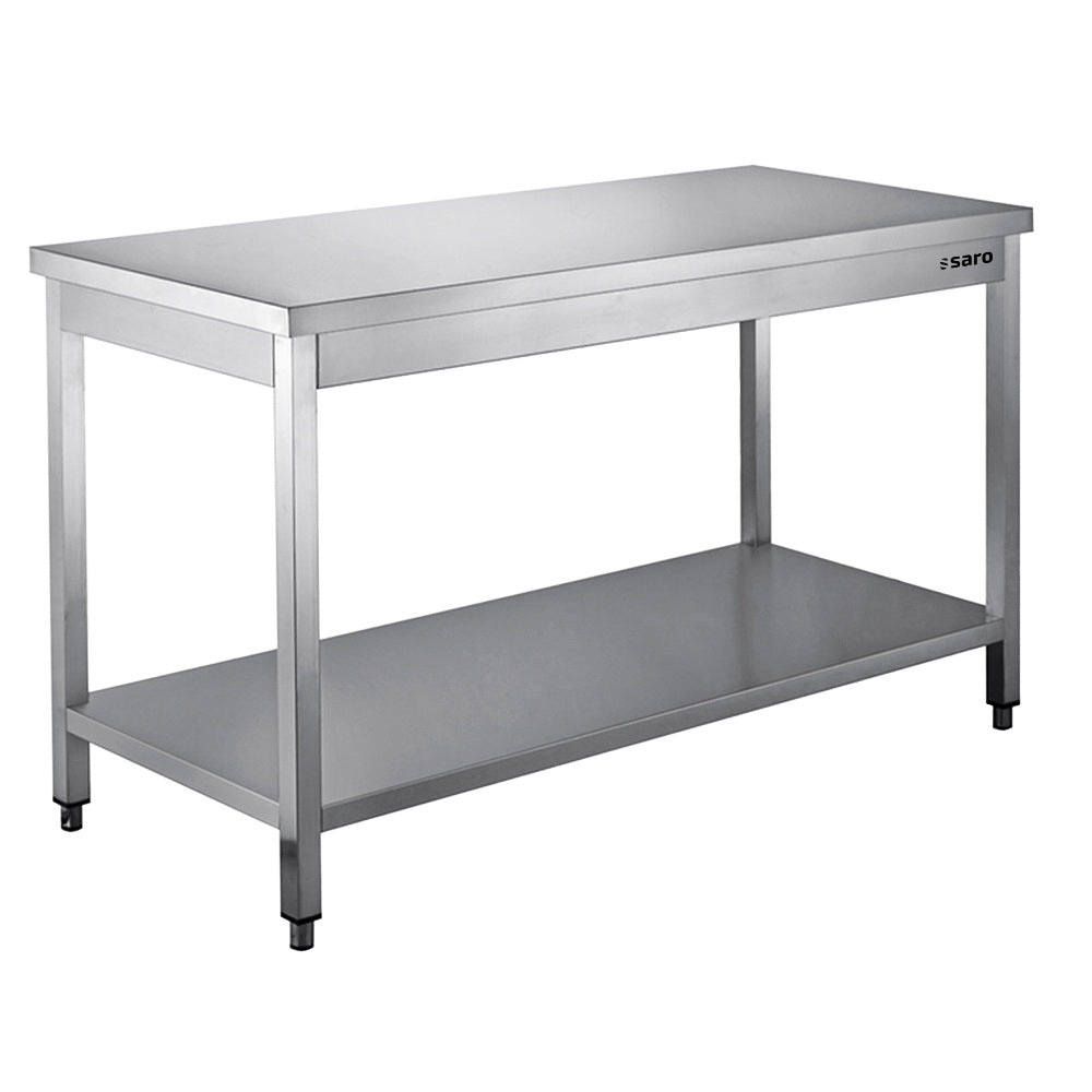 Table en acier inoxydable SARO démontable, plateau inférieur - L 1 600 x P 600 mm - 456-6020